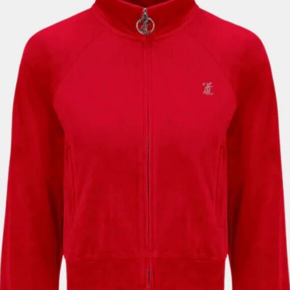 Juicy Couture Goji Berry Velour Track Top - Picture 4 of 7